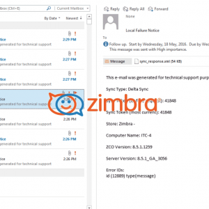 How to Troubleshoot Zimbra Local Failure Message under Outlook