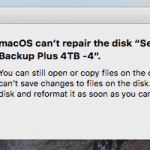 Error message Mac OS cannot repair HDD in Singapore