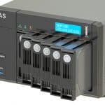 NAS with 6 disks 3D rendering isolated on white background