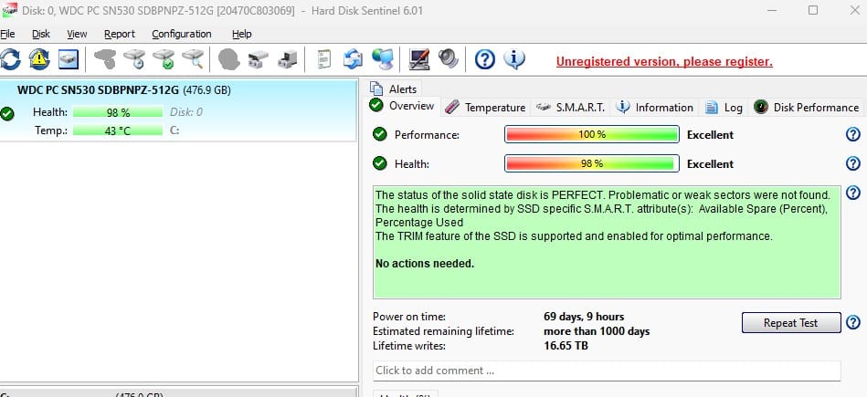 Hard disk sentinel