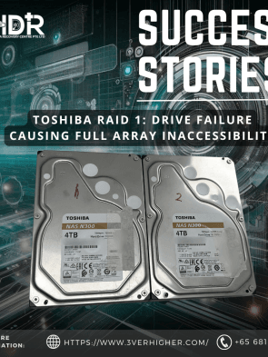 WP 70385 Toshiba RAID 1- Drive Failure Causing Full Array Inaccessibility