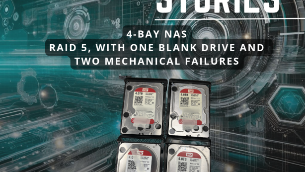 WP 701012 4-Bay NAS-RAID 5-with One Blank Drive and Two Mechanical Failures